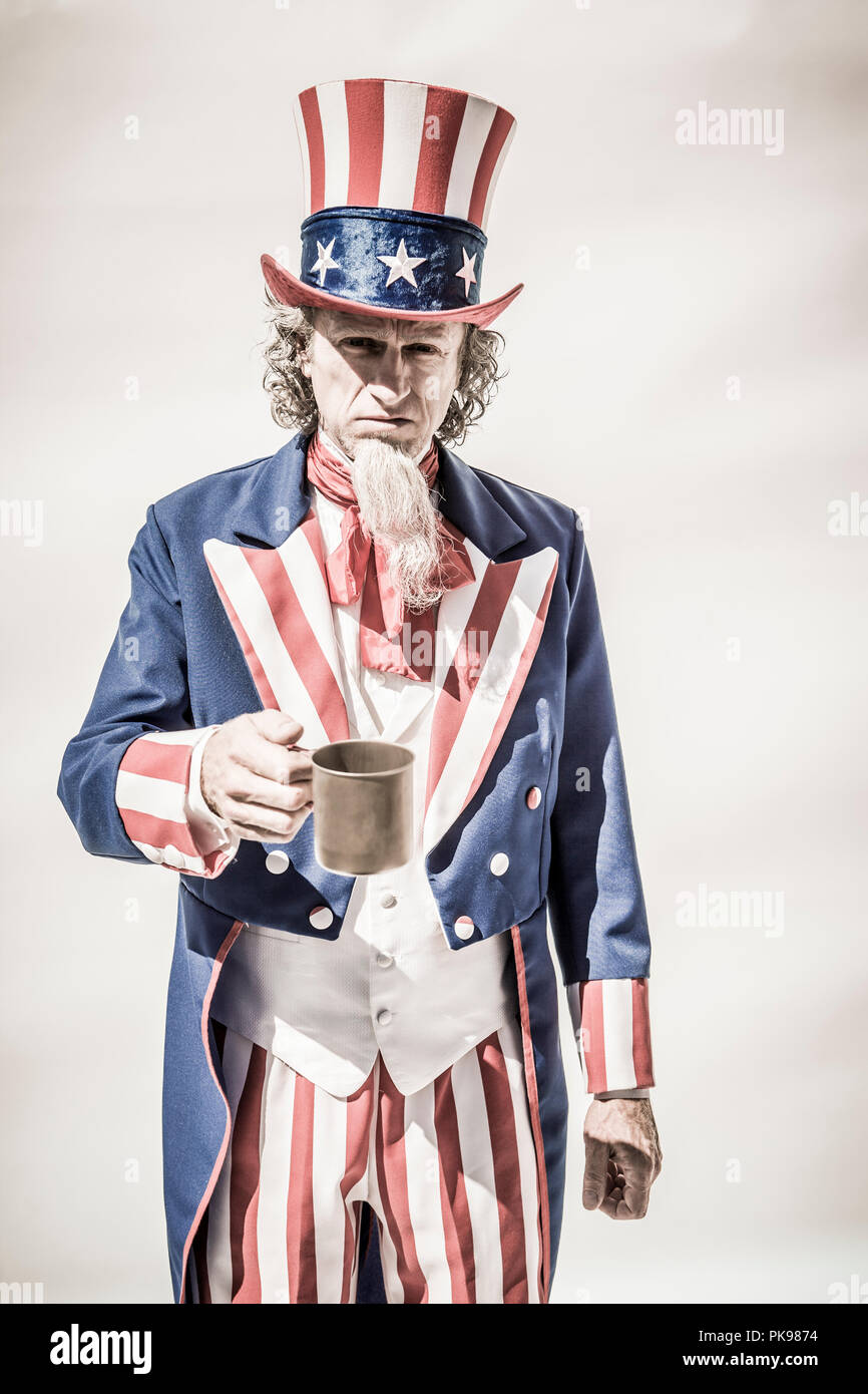 Uncle Sam Zylinder, Mr. America Hut für Karneval