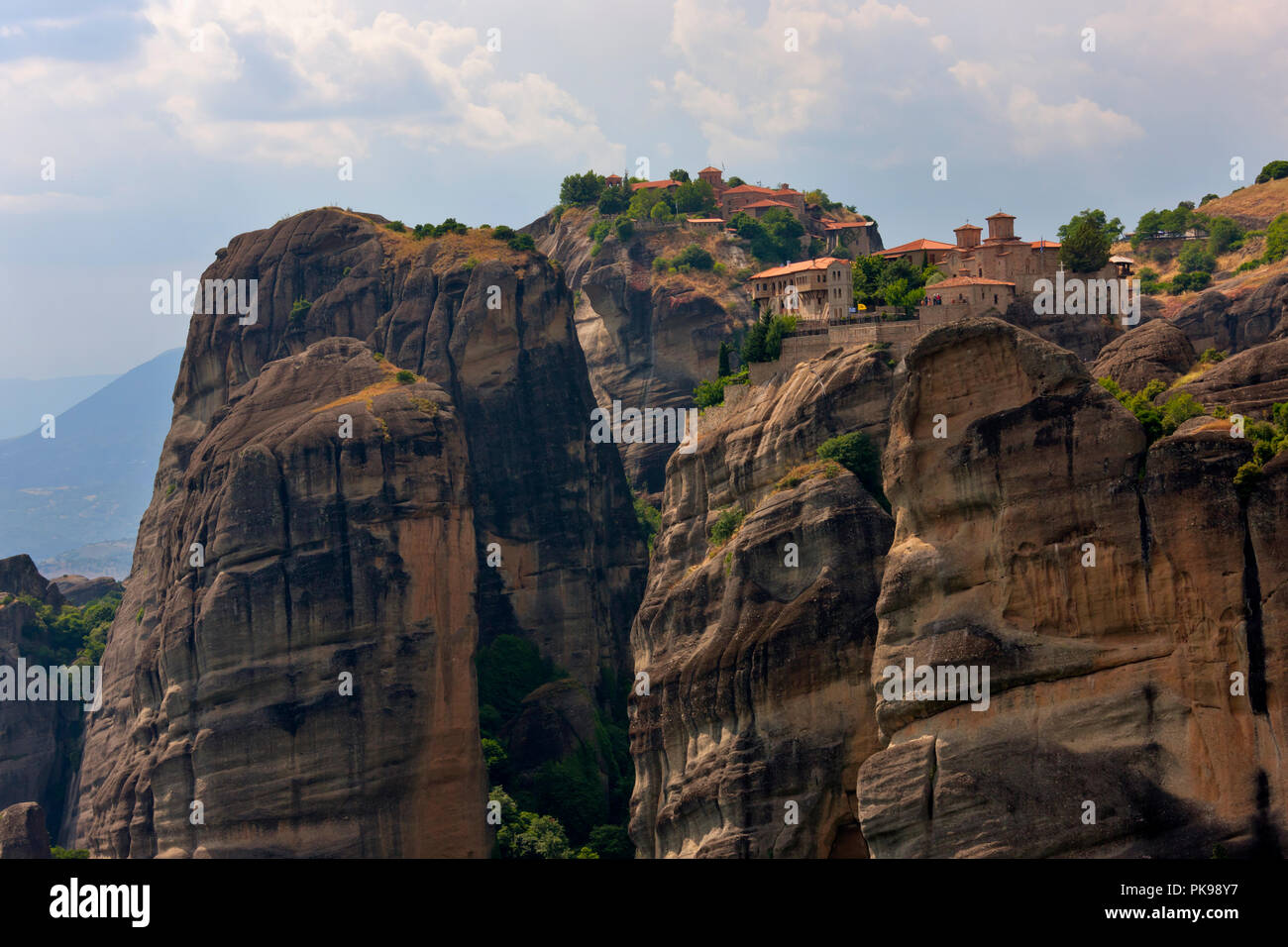 Kloster Varlaam, Meteora, Griechenland (UNESCO Weltkulturerbe) Stockfoto
