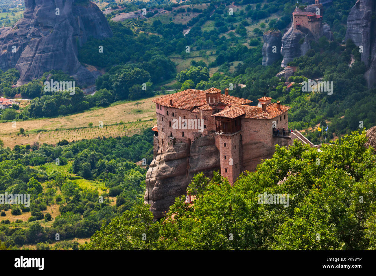 Kloster Roussanou, Meteora, Griechenland (UNESCO Weltkulturerbe) Stockfoto