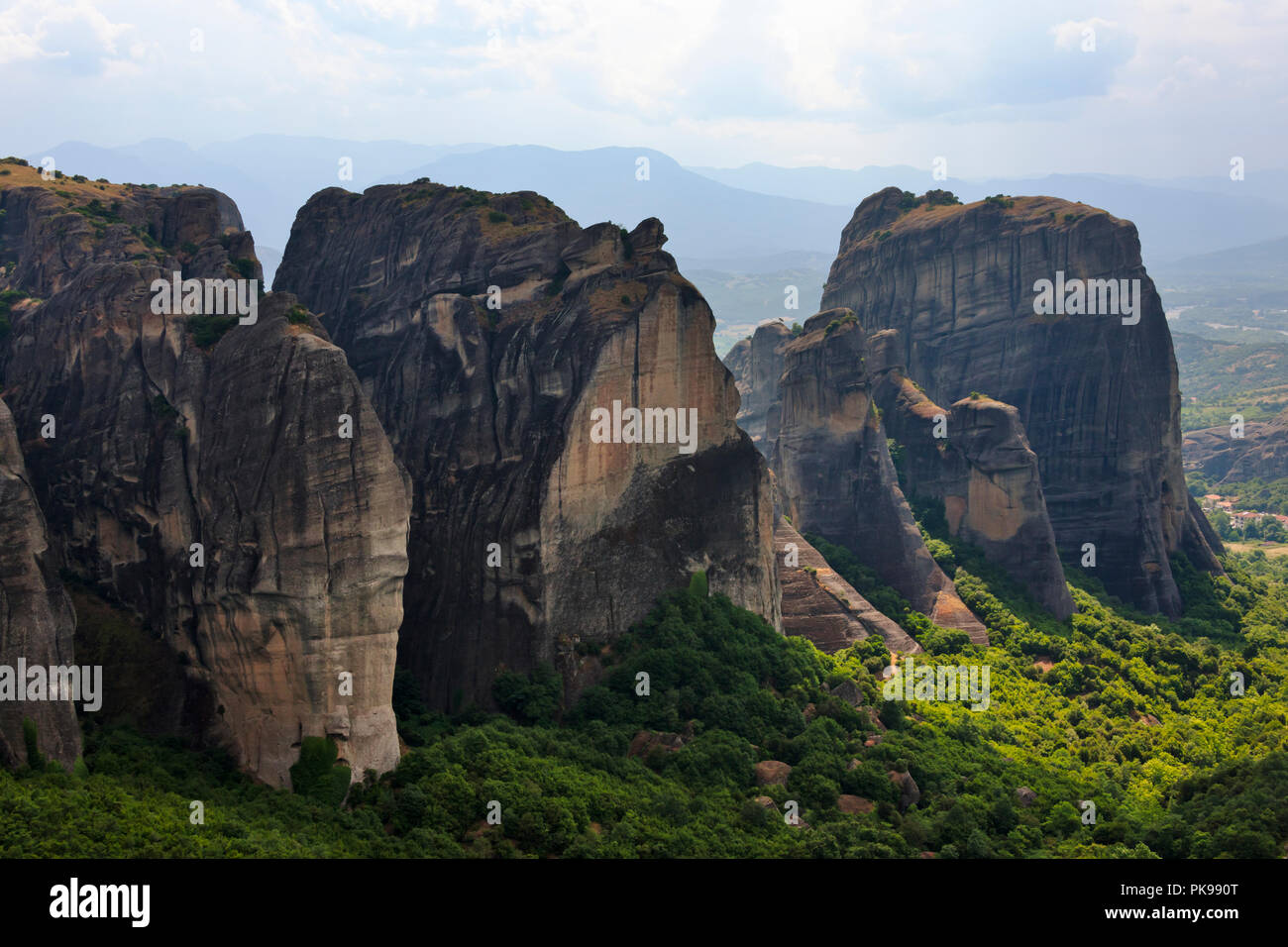 Rock Säulen, Meteora, Griechenland Stockfoto