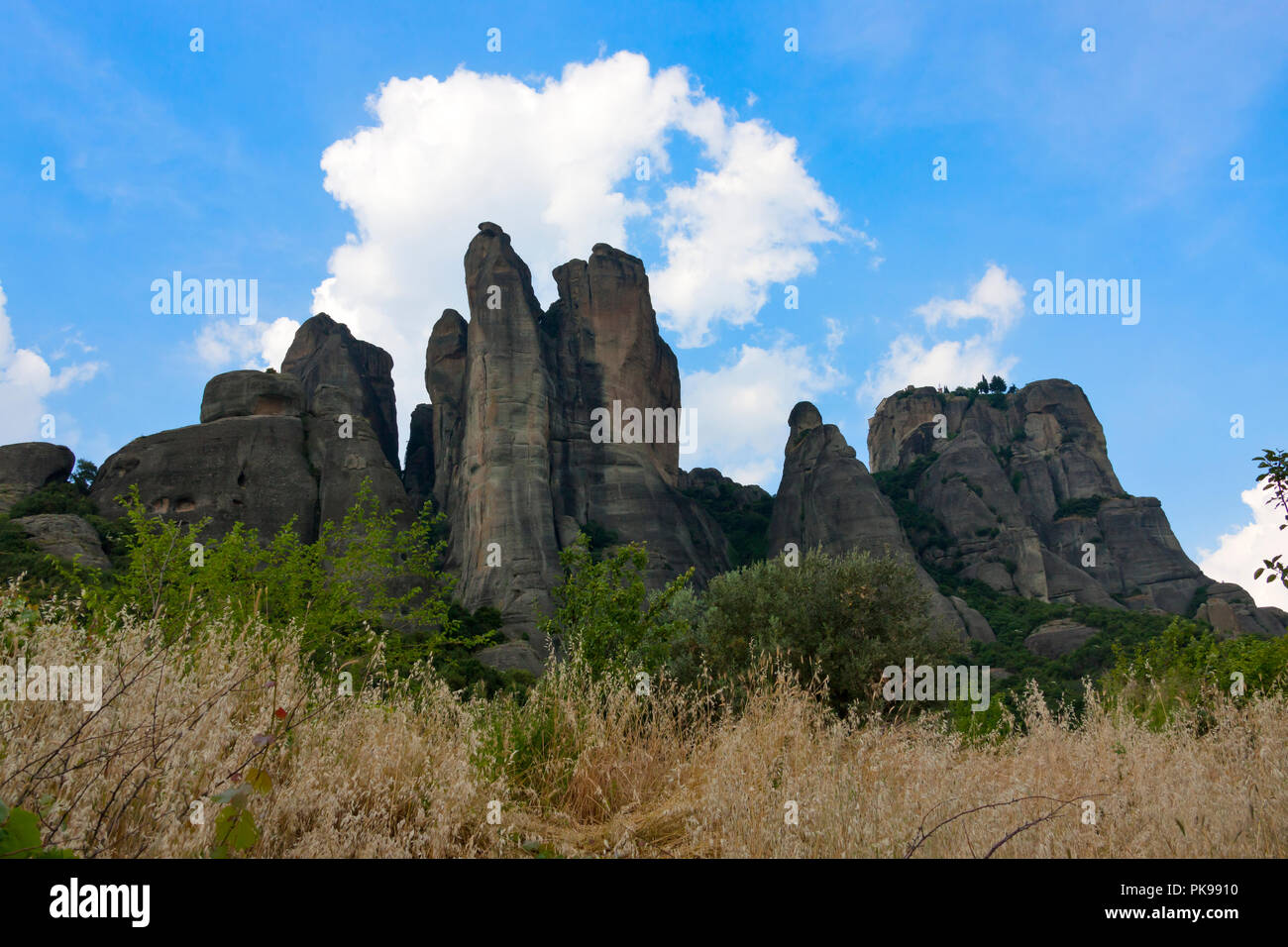 Rock Säulen, Meteora, Griechenland Stockfoto