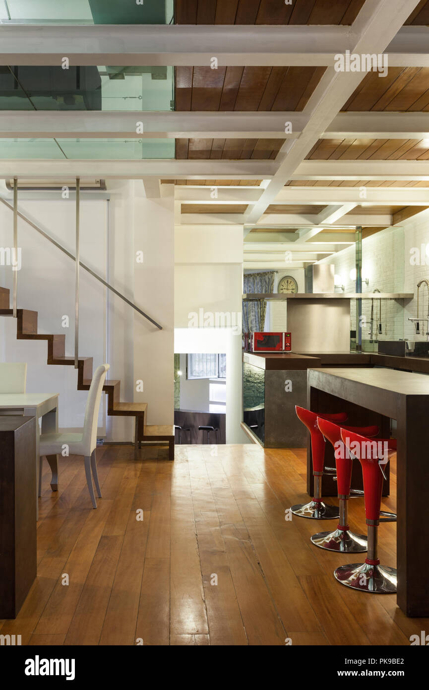 Architektur, große Loft mit modernen Möbeln, Detail Stockfoto