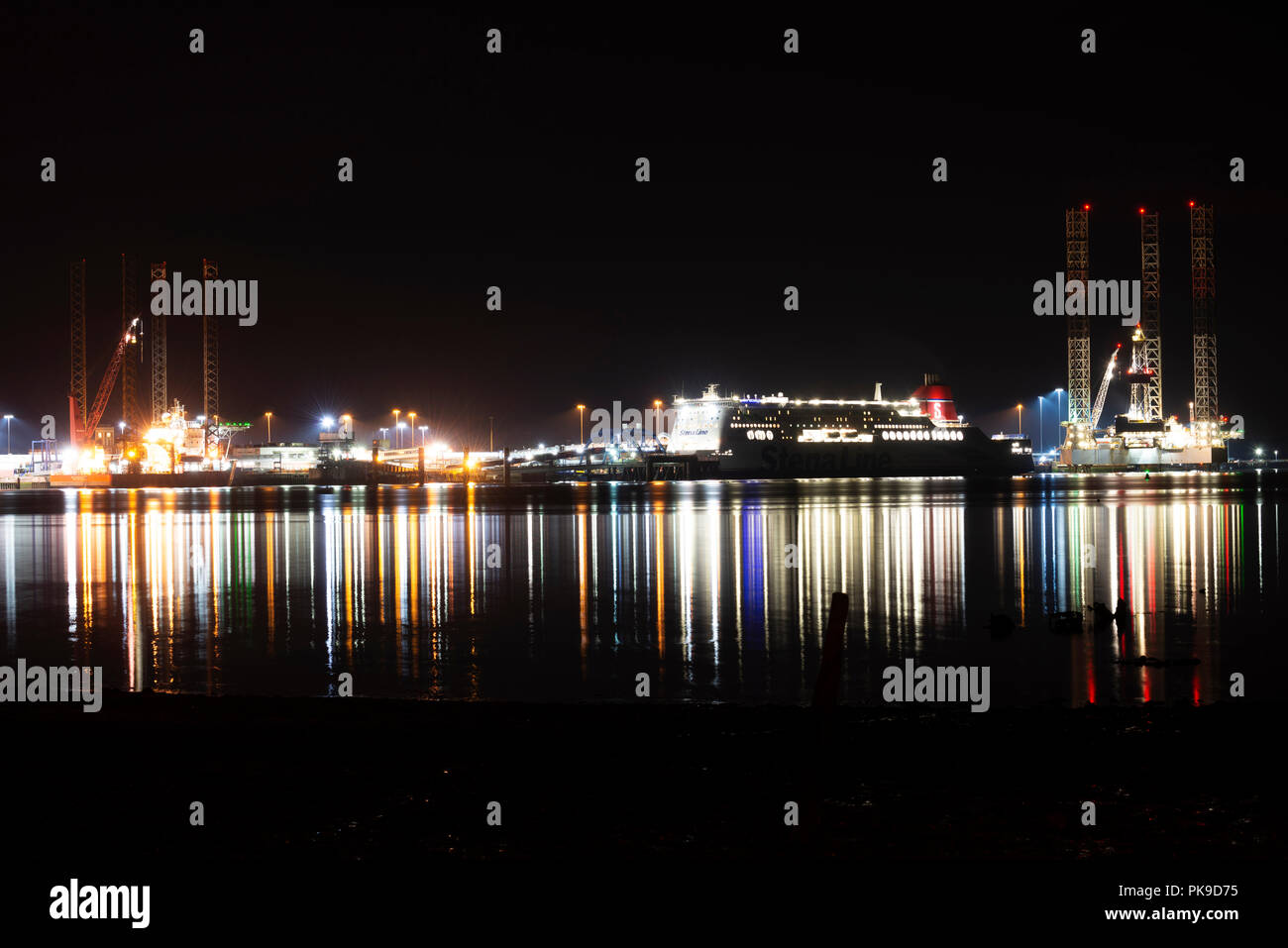 Hafen von Harwich, Essex, UK. Stockfoto