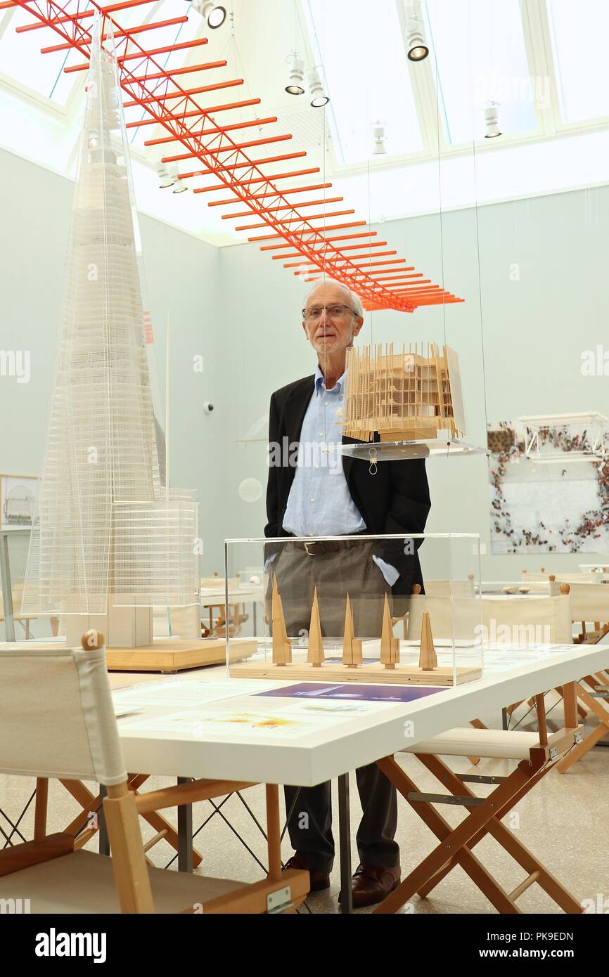 Renzo Piano. Die Kunst der Herstellung der Gebäude 12 September 2018 Königlichen Akademie der Künste Stockfoto
