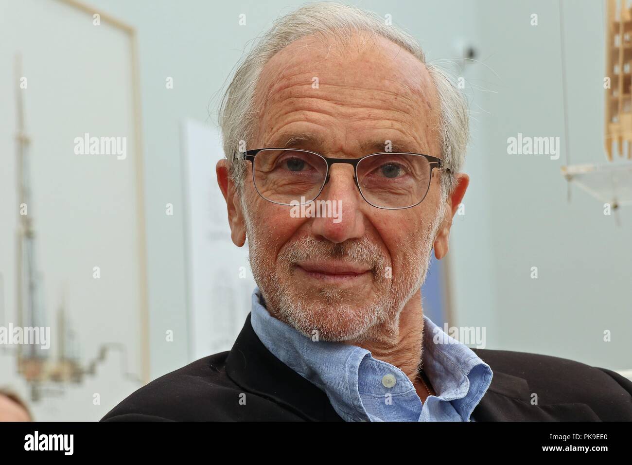 Renzo Piano. Die Kunst der Herstellung der Gebäude 12 September 2018 Königlichen Akademie der Künste Stockfoto