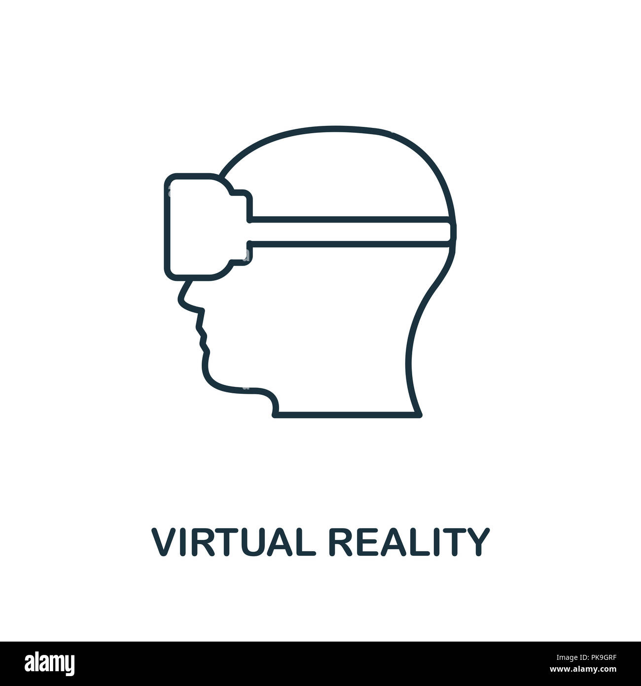 Virtuelle Realität Symbol. Schwarzweiß-Design von Visual gerät Sammlung. UI. Pixel Perfect einfache Piktogramm virtuelle Realität Symbol. Web Design, Apps Stockfoto