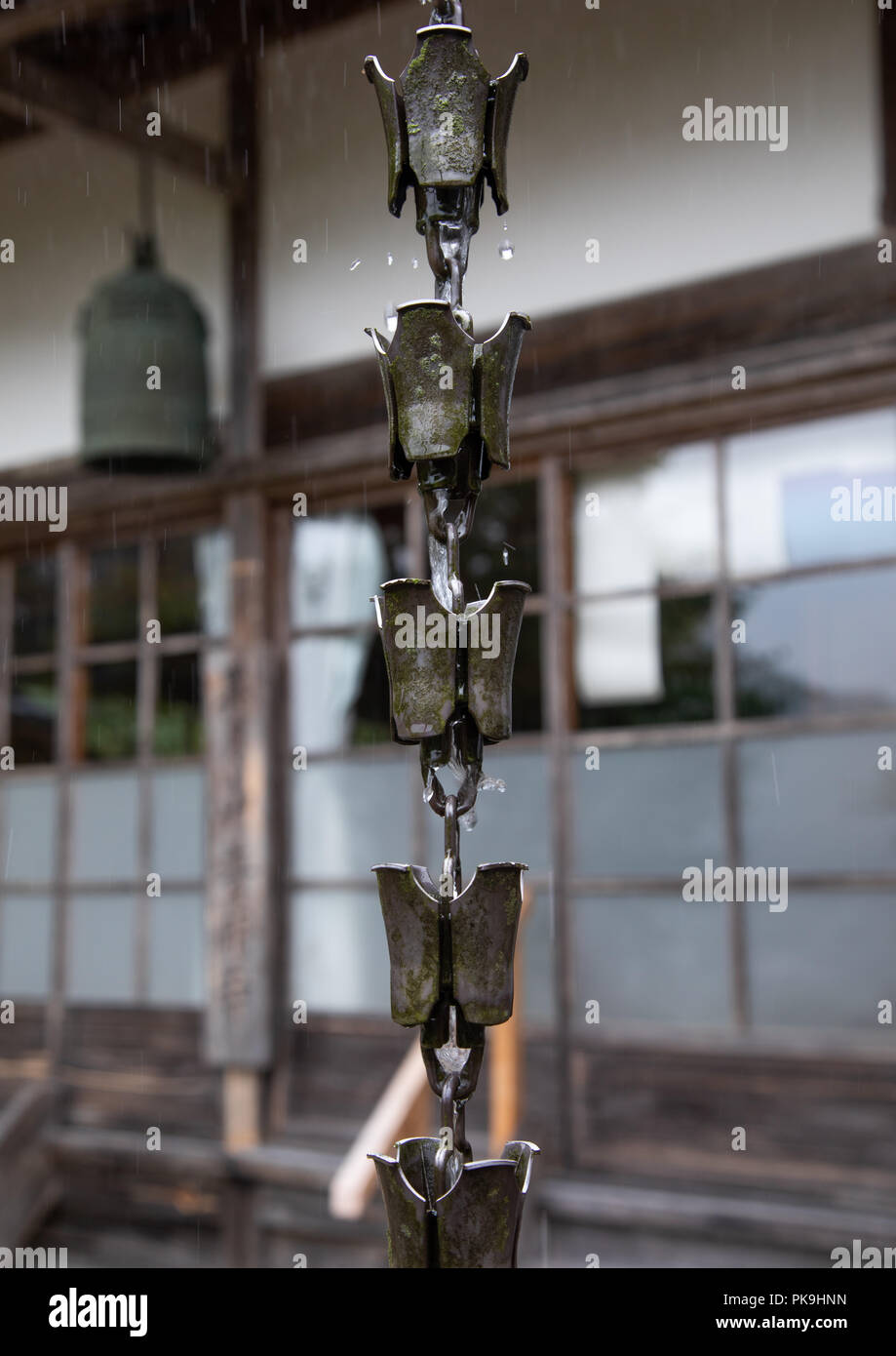 Traditionelle Regenrinne auf Haus, Prfektur Kyoto, Miyama, Japan  Stockfotografie - Alamy