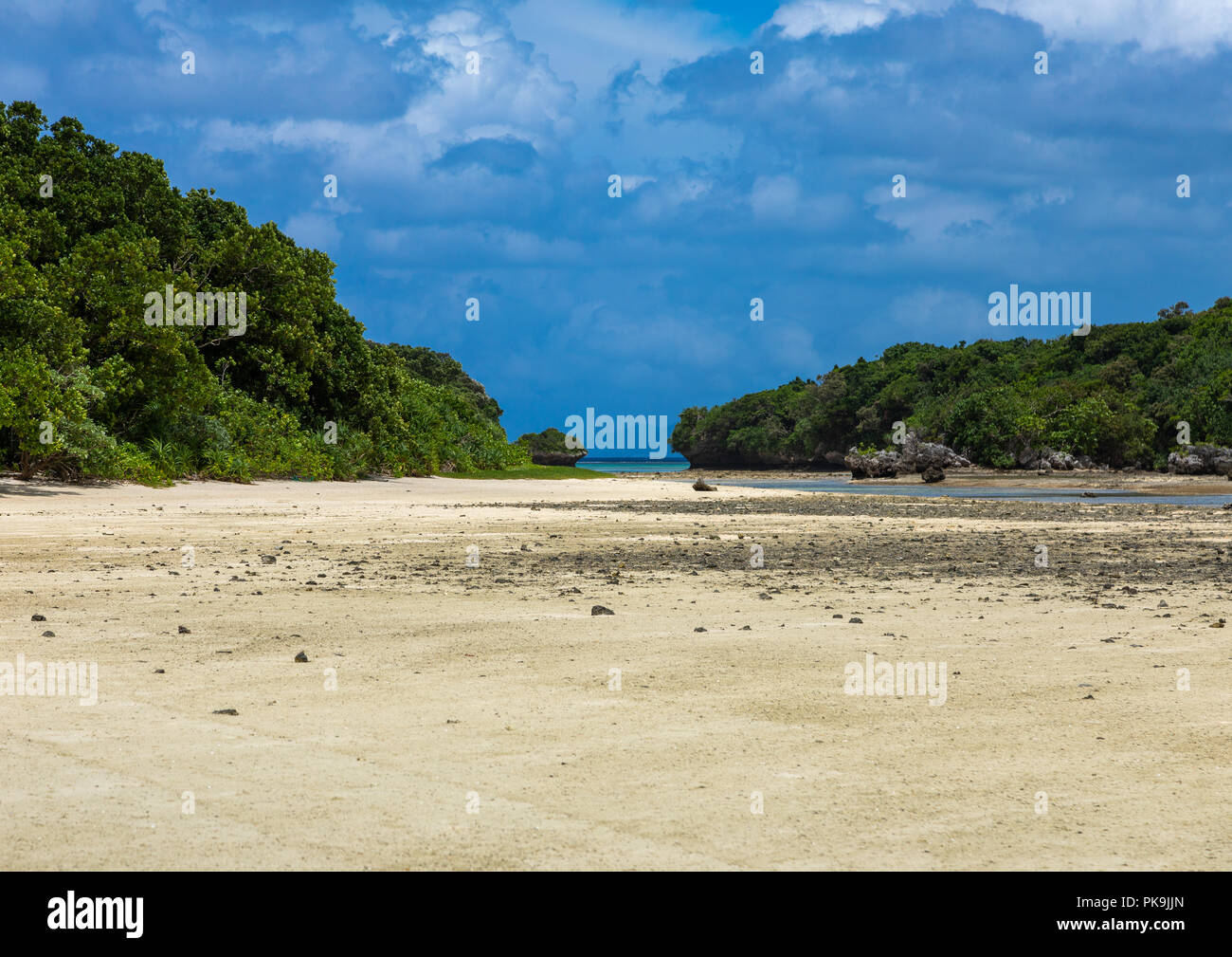 Kabira bay innere Strand bei Ebbe, yaeyama Inseln, Ishigaki-jima, Japan Stockfoto
