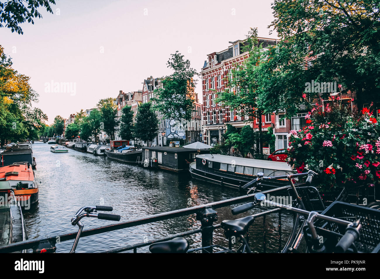 Eine klassische Amsterdam Szene Stockfoto