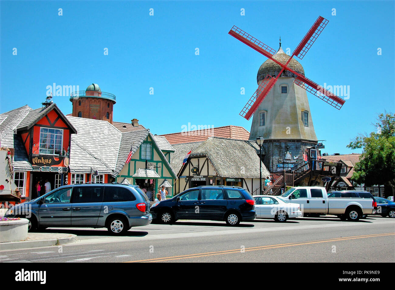 Solvang CA Kalifornien, eine dänische Gemeinschaft in Santa Barbara County Stockfoto