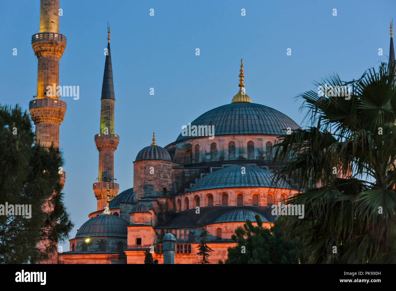 Blaue Moschee (Sultan-Ahmed-Moschee), Istanbul, Türkei Stockfoto