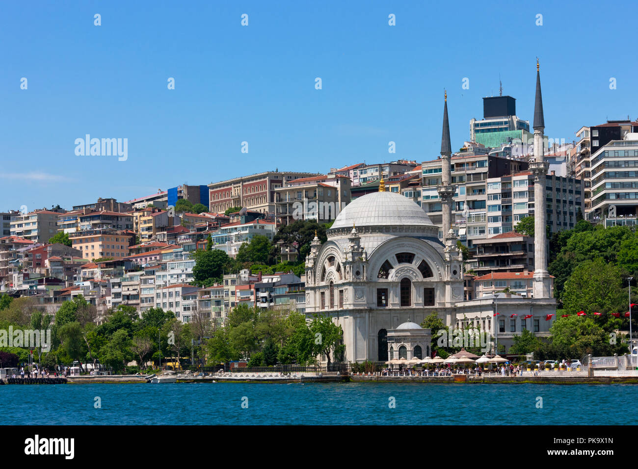 Ortaköy Moschee, das Goldene Horn, Istanbul, Türkei Stockfoto