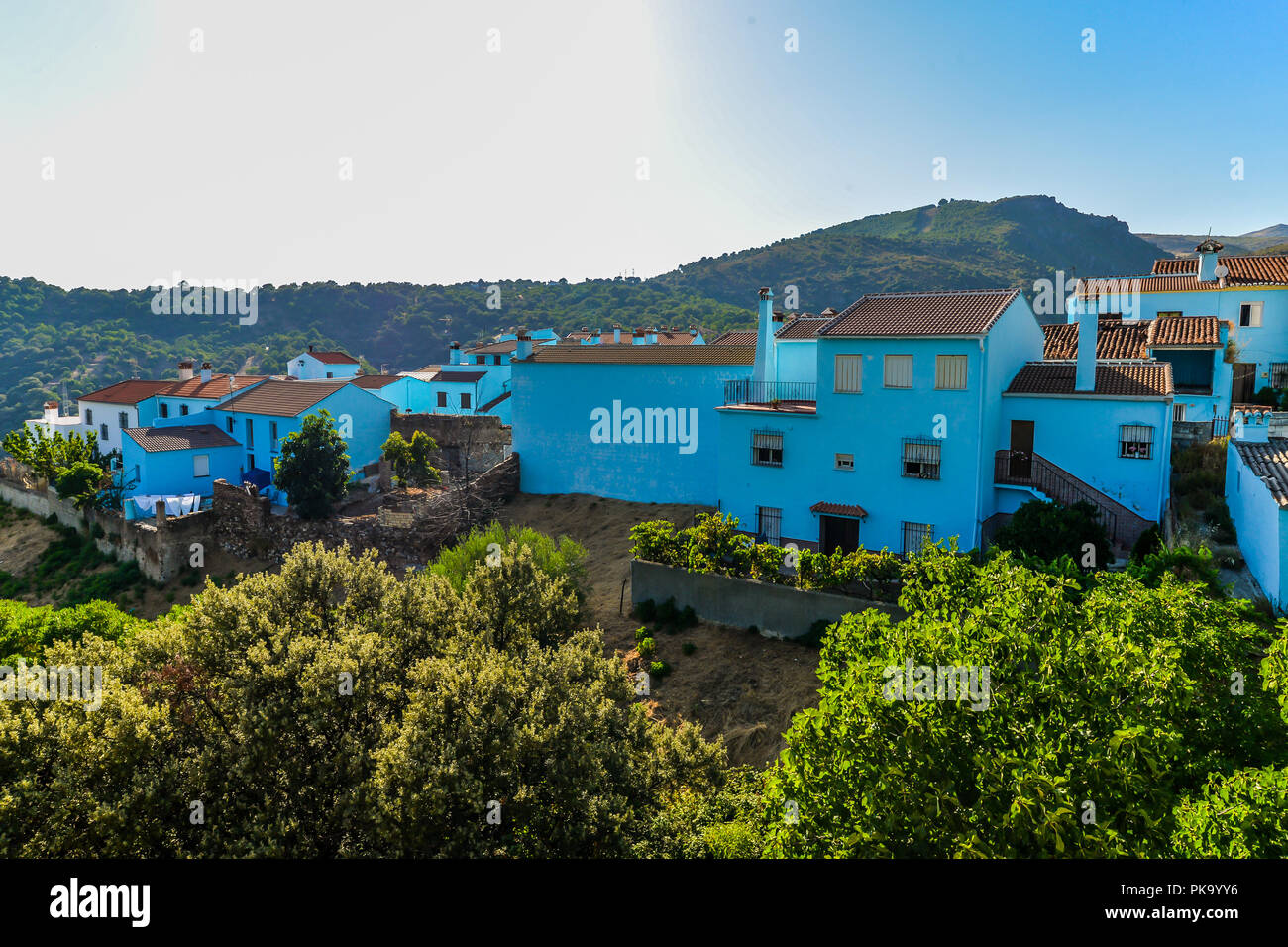 Der Schlumpf Dorf in der Nähe von Ronda - Andalusien, Spanien Stockfoto