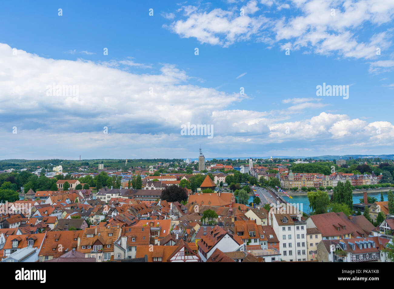 Deutschland, Skyline von Bodensee von oben Stockfotografie Alamy