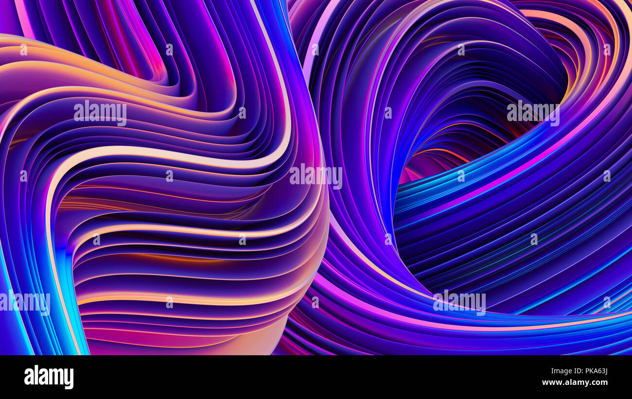 Abstrakte geometrische Hintergrund in die holographische ultravioletten leuchtende Farben. Stockfoto