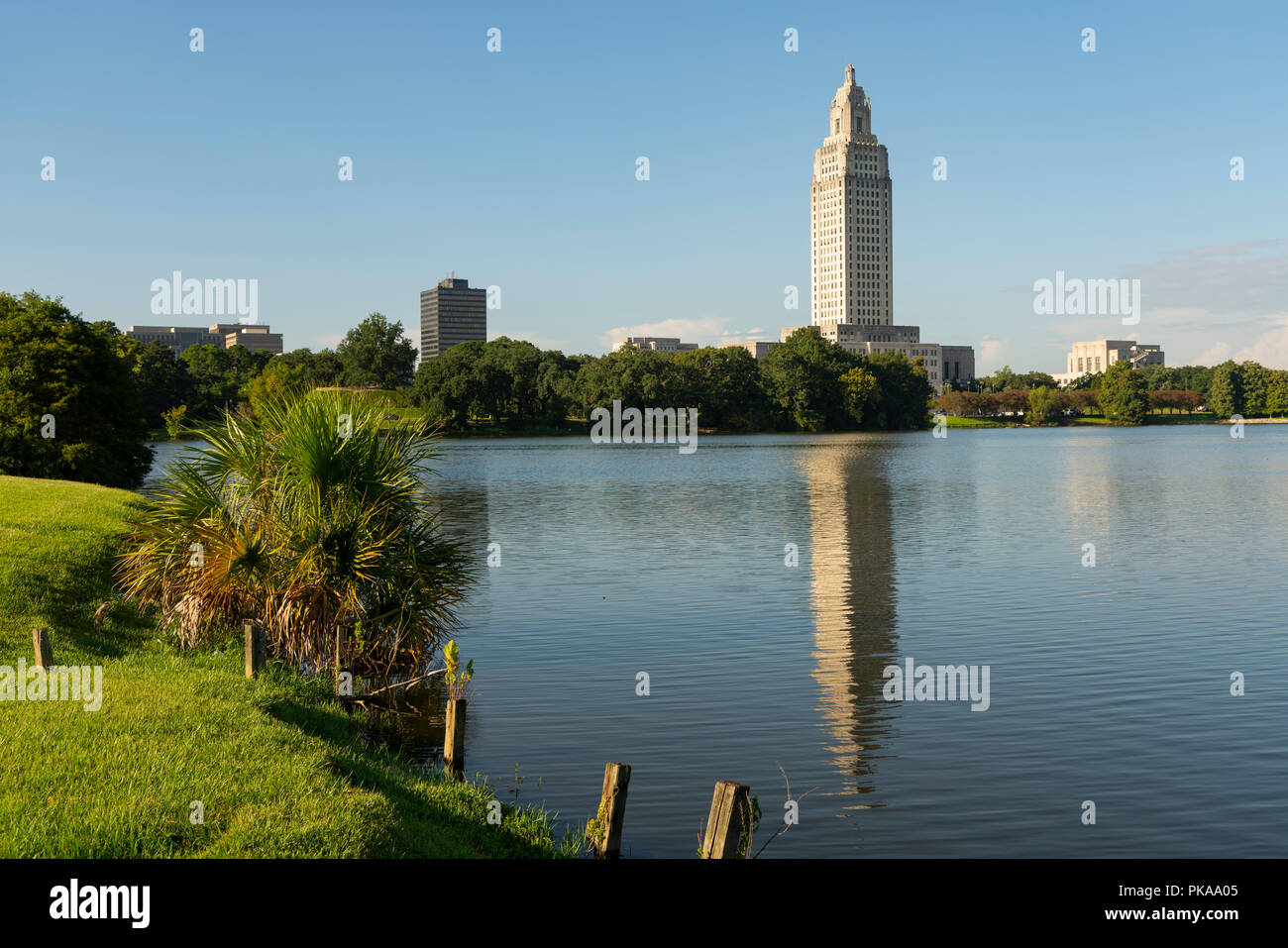 Eine horizontale Zusammensetzung der Bereich um das Capitol in der Hauptstadt Gebäude Baton-Rouge Louisiana Stockfoto