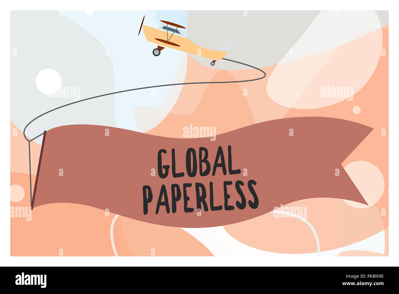 Konzeptionelle Handschrift zeigt Globale papierlos. Business Foto Text für Technologie Methoden wie per E-Mail anstelle von Papier. Stockfoto