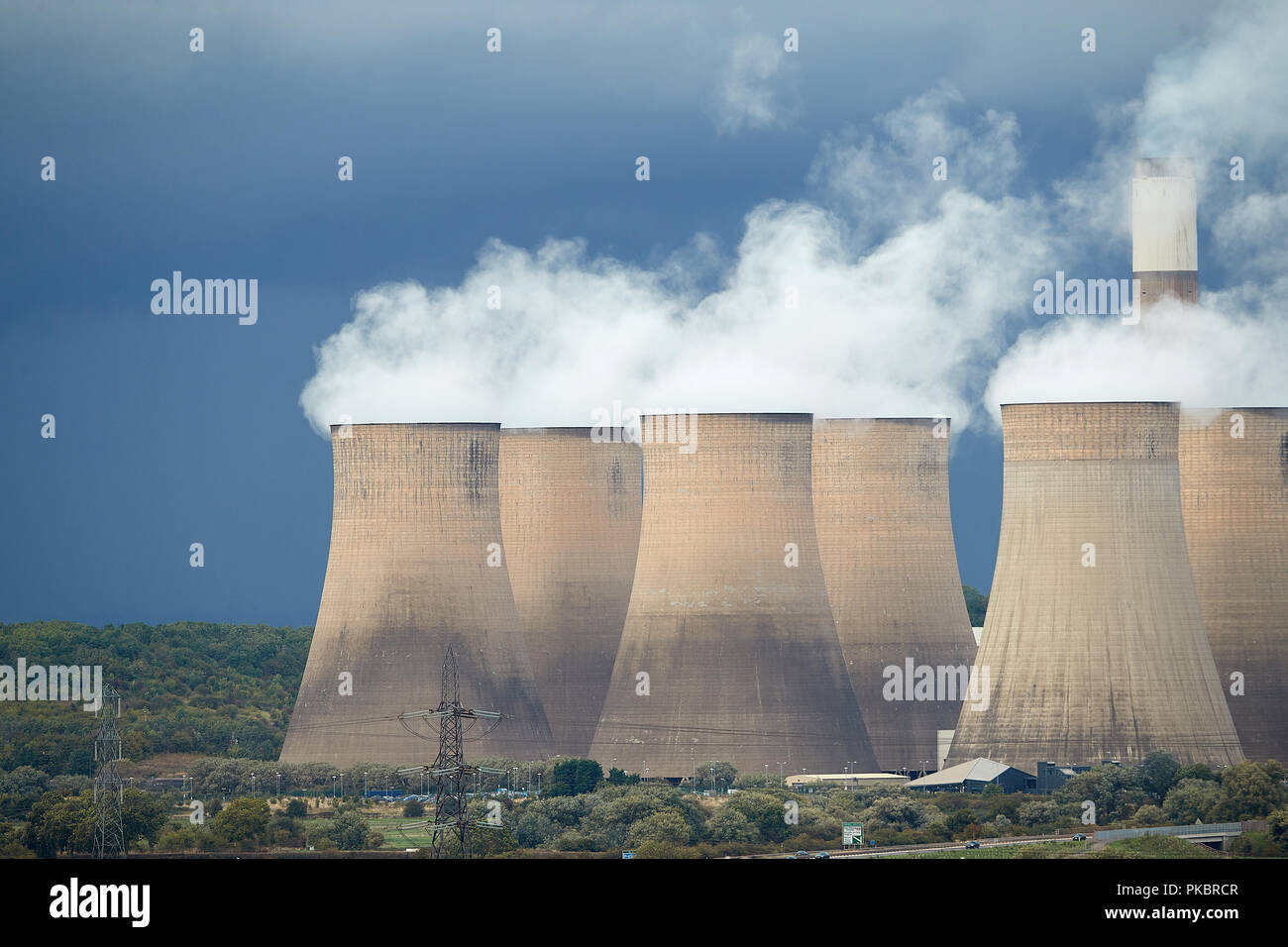 Die Kühltürme bei Ratcliffe auf dem Soar Coal Power Station Nottingham UK Stockfoto