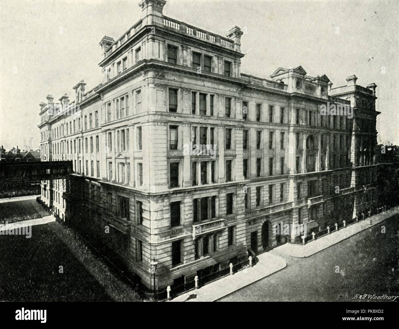 "General Post Office - Neue Nord Gebäude', (c 1897). Artist: E&S Woodbury. Stockfoto