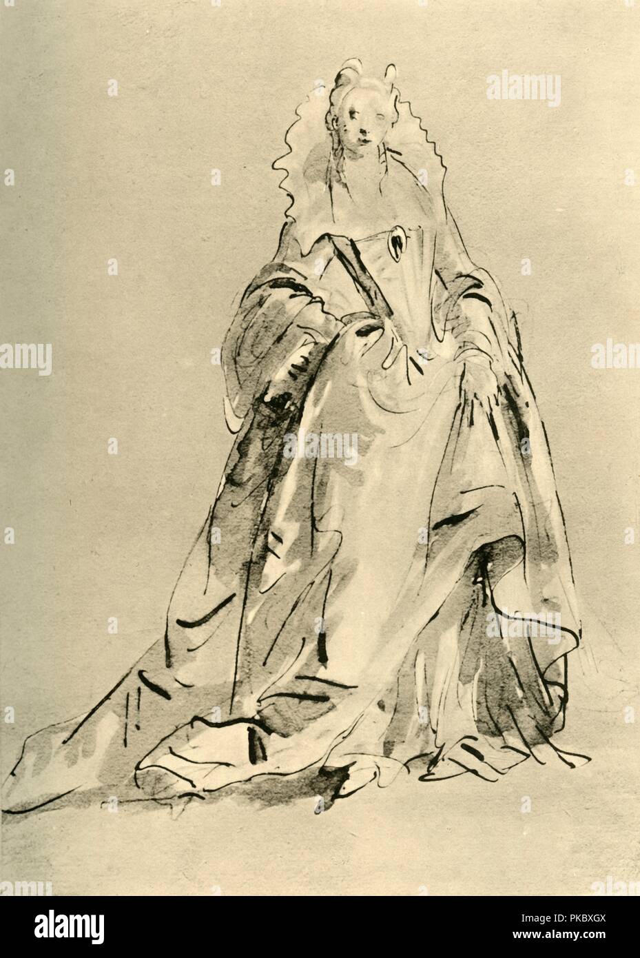 'Young Lady', Anfang bis Mitte 18. Jahrhundert (1928). Künstler: Giovanni Battista Tiepolo. Stockfoto