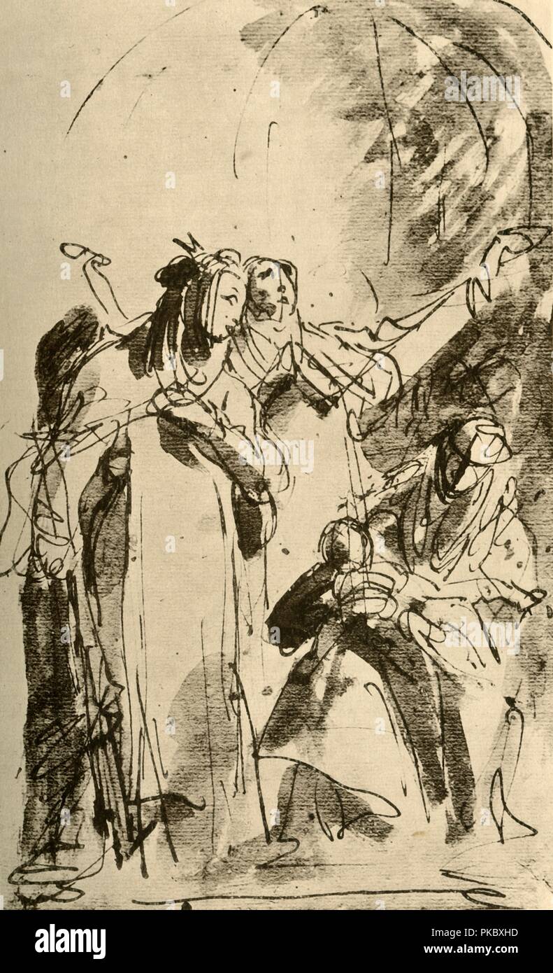 'Madonna mit zwei weiblichen Heiligen', 1747-1748, (1928). Künstler: Giovanni Battista Tiepolo. Stockfoto