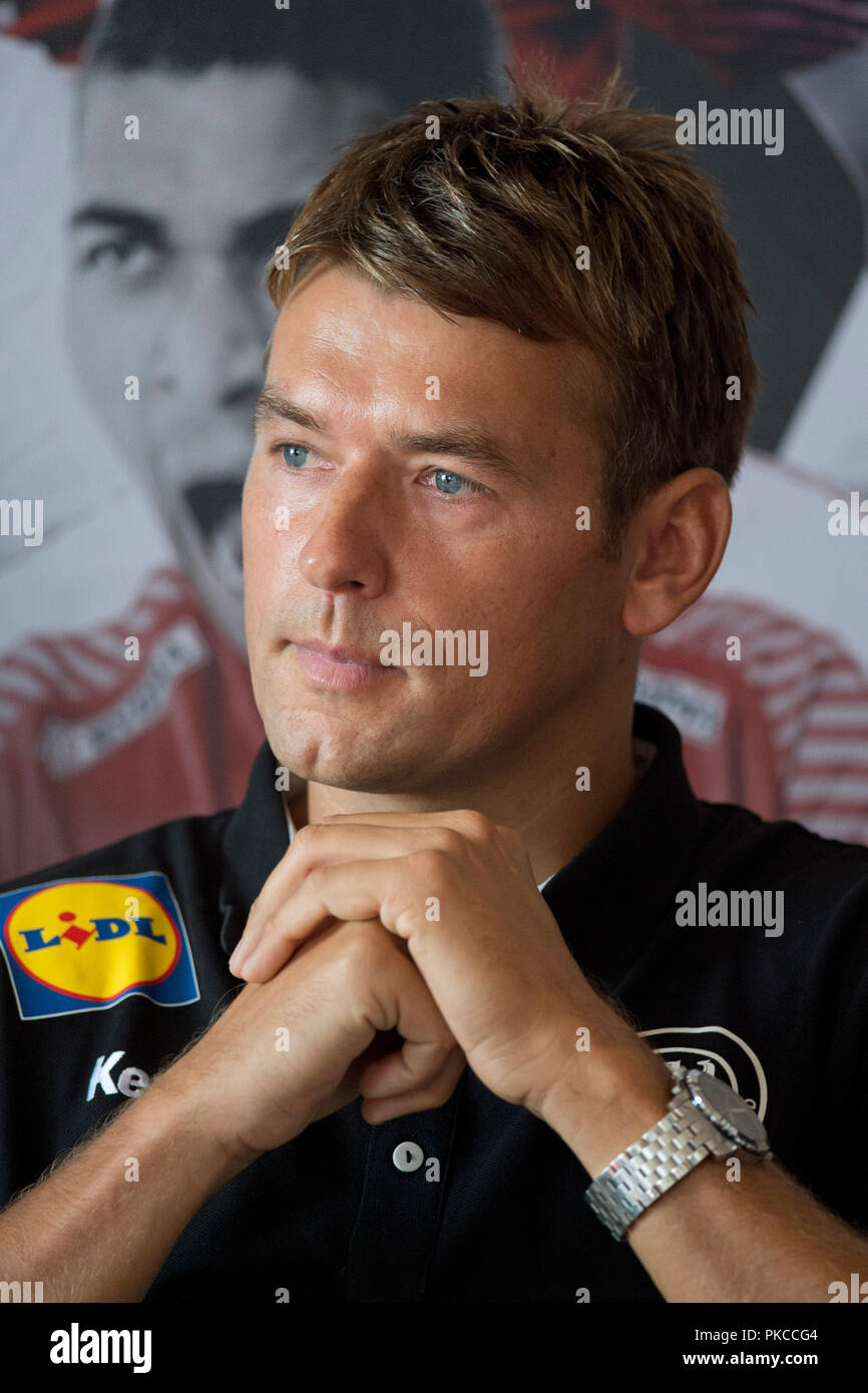 Köln, Deutschland. 11 Sep, 2018. Christian PROKOP, Handball-Bundescoach, Portraet, PortrÃ_t, Porträt, 7/8-Einzelbild, einzigen Motiv, Pressekonferenz für die IHF Handball WM 2019, am 11.09.2018 im Sport- und Olympiamuseum Koeln, Â | Nutzung der weltweiten Kredit: dpa/Alamy leben Nachrichten Stockfoto