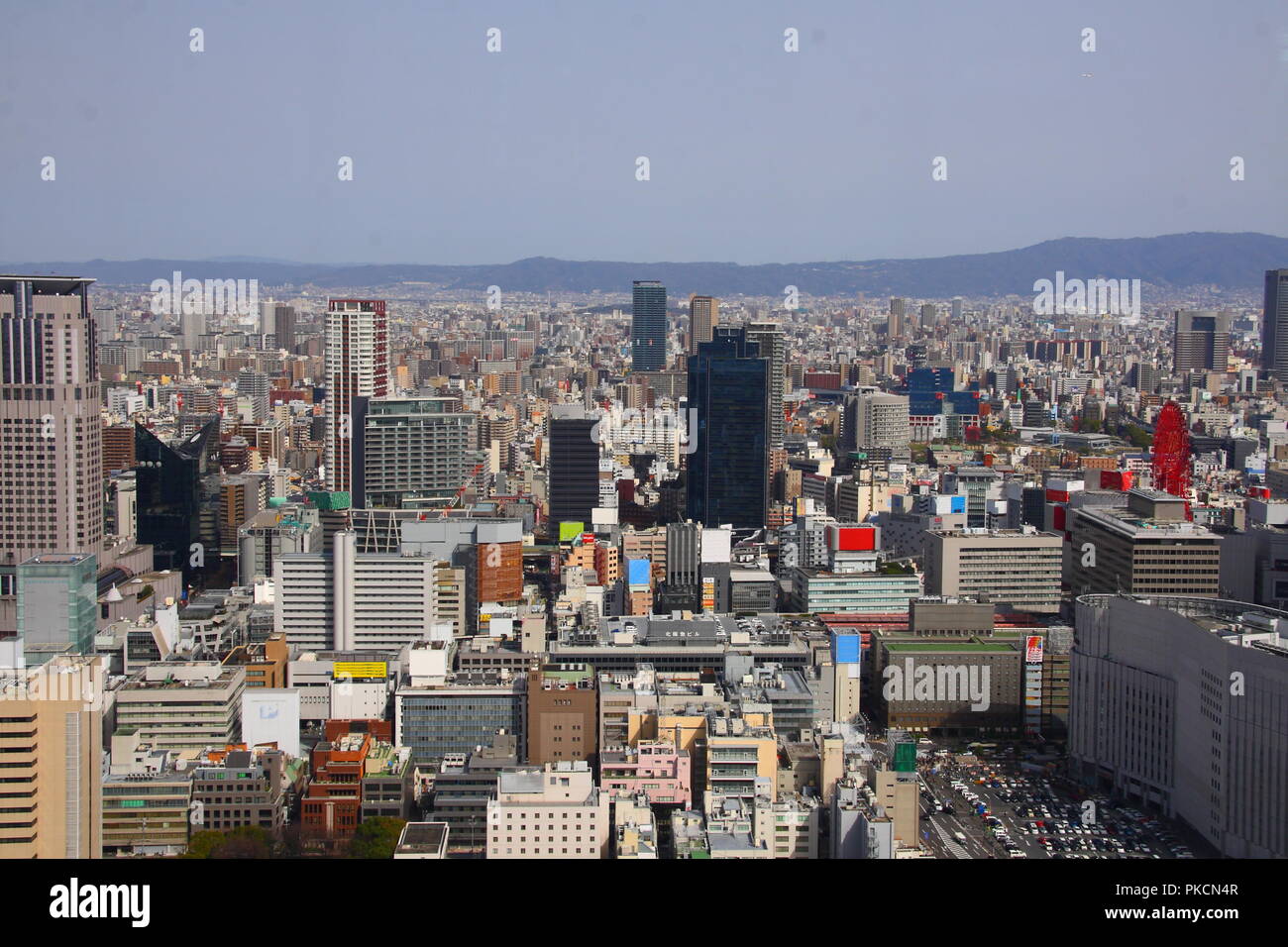 Business Osaka von oben Stockfoto