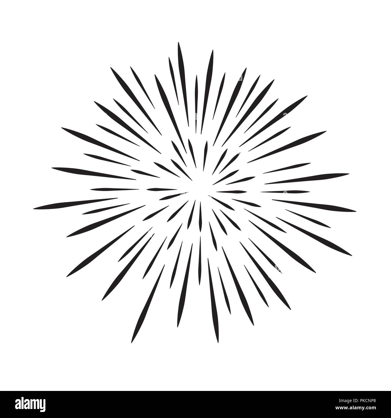 Fireworks explosion Vorlage auf einem weißen Hintergrund Vektor-illustration EPS 10. Stock Vektor
