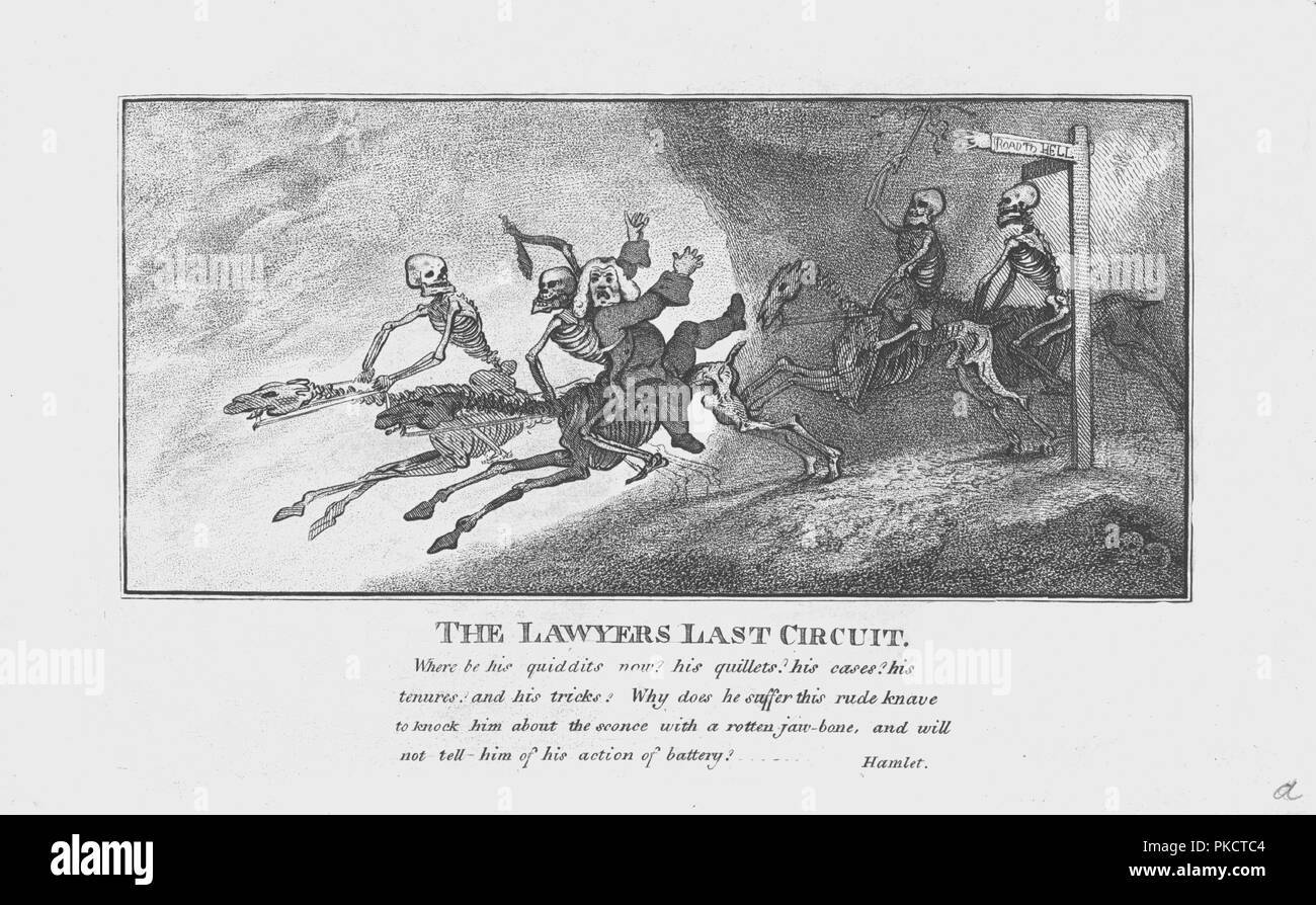 "Die Rechtsanwälte letzte Kabel.', c 1800. Artist: Unbekannt. Stockfoto