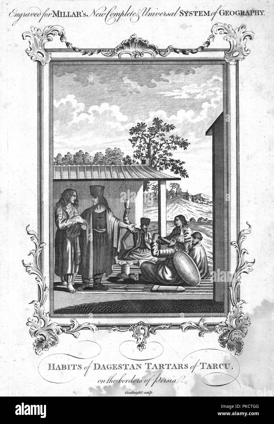 Die Nutzungsgewohnheiten von Dagestan Tataren von Tarcu, an der Grenze von Persien", 1780. Artist: NC-Goodnight. Stockfoto