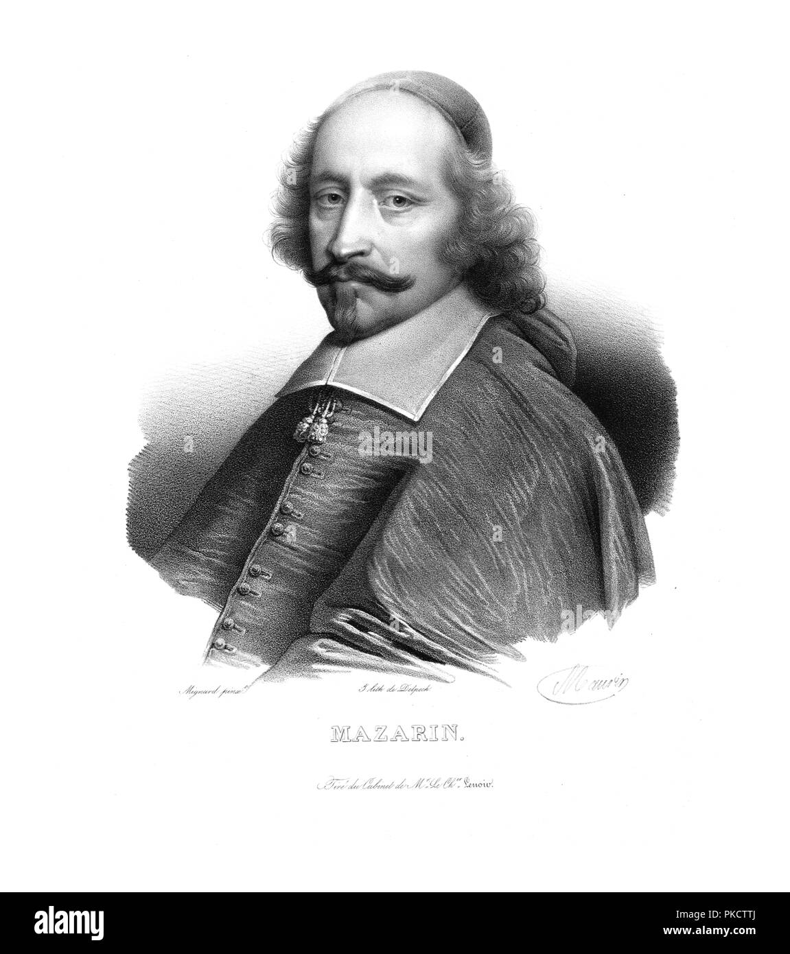 Kardinal Mazarin, (c 1820). Artist: Maurin. Stockfoto