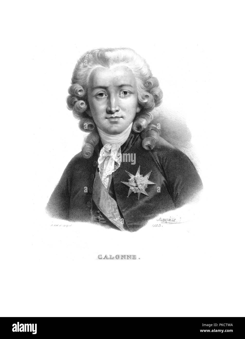 Charles Alexandre de Calonne, (c 1820). Künstler: Jean-Baptiste Mauzaisse. Stockfoto