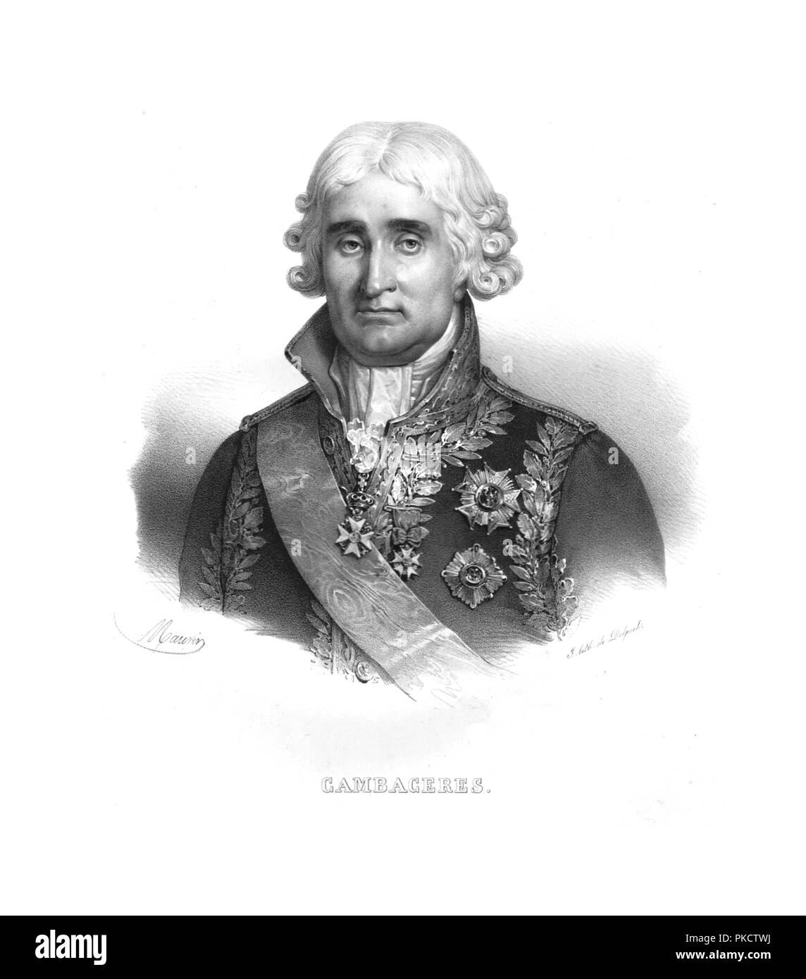 Jean Jacques Regis de Cambaceres, (c 1820). Artist: Maurin. Stockfoto