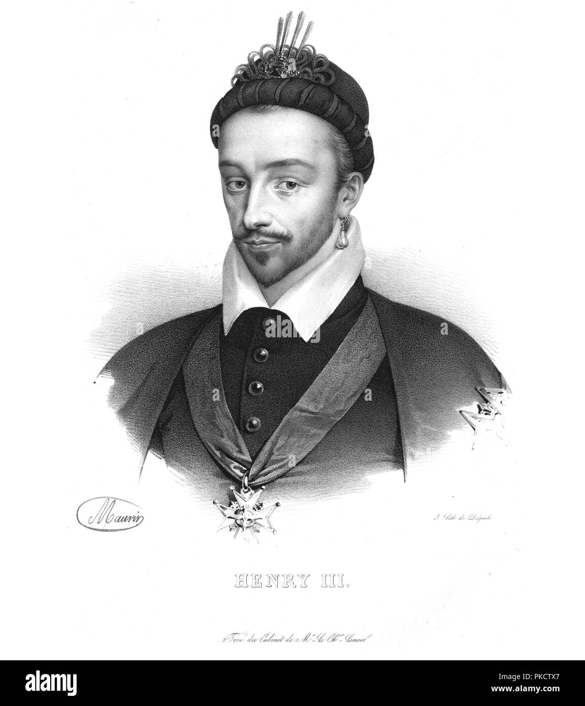 Heinrich III., König von Frankreich, (c 1820). Artist: Maurin. Stockfoto