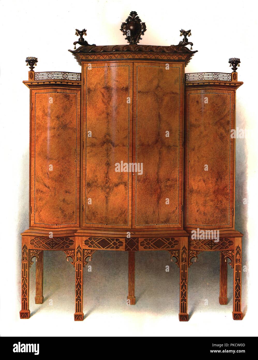 Amboina und Rosewood Cabinet, 1906. Artist: Shirley Slocombe. Stockfoto