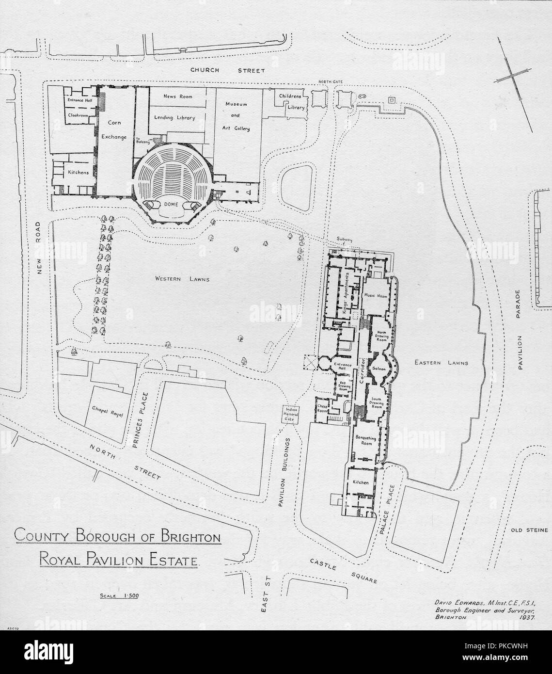 "Ein Plan des Pavillons Immobilien, wie es war im Jahr 1937", (1939). Artist: Unbekannt. Stockfoto