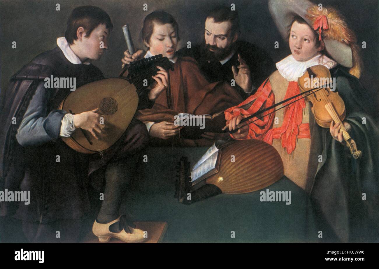 "The Piano und Violine; unbekannter Maler des 17. Jahrhunderts", 1948. Artist: Unbekannt. Stockfoto