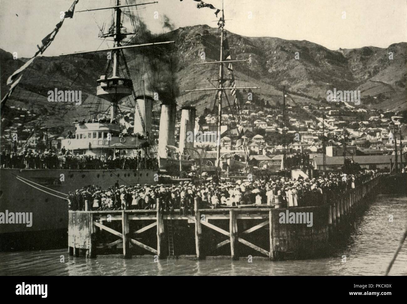 "Ein Foto von der Nimrod... Lyttelton", 1908, (1909). Artist: Unbekannt. Stockfoto