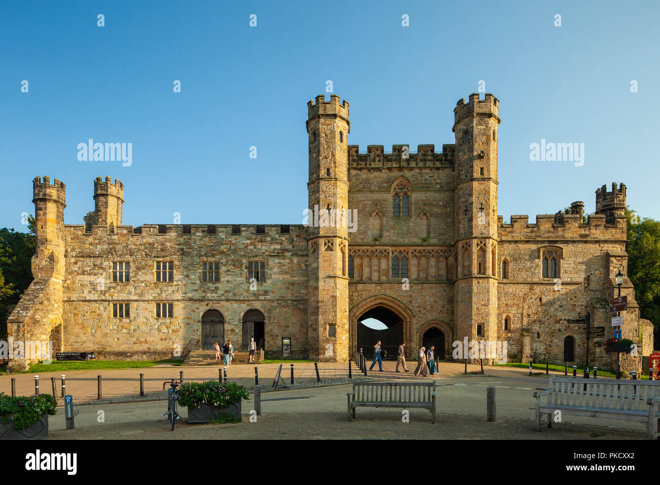 Sommer Abend in Battle Abbey, East Sussex, England. Stockfoto