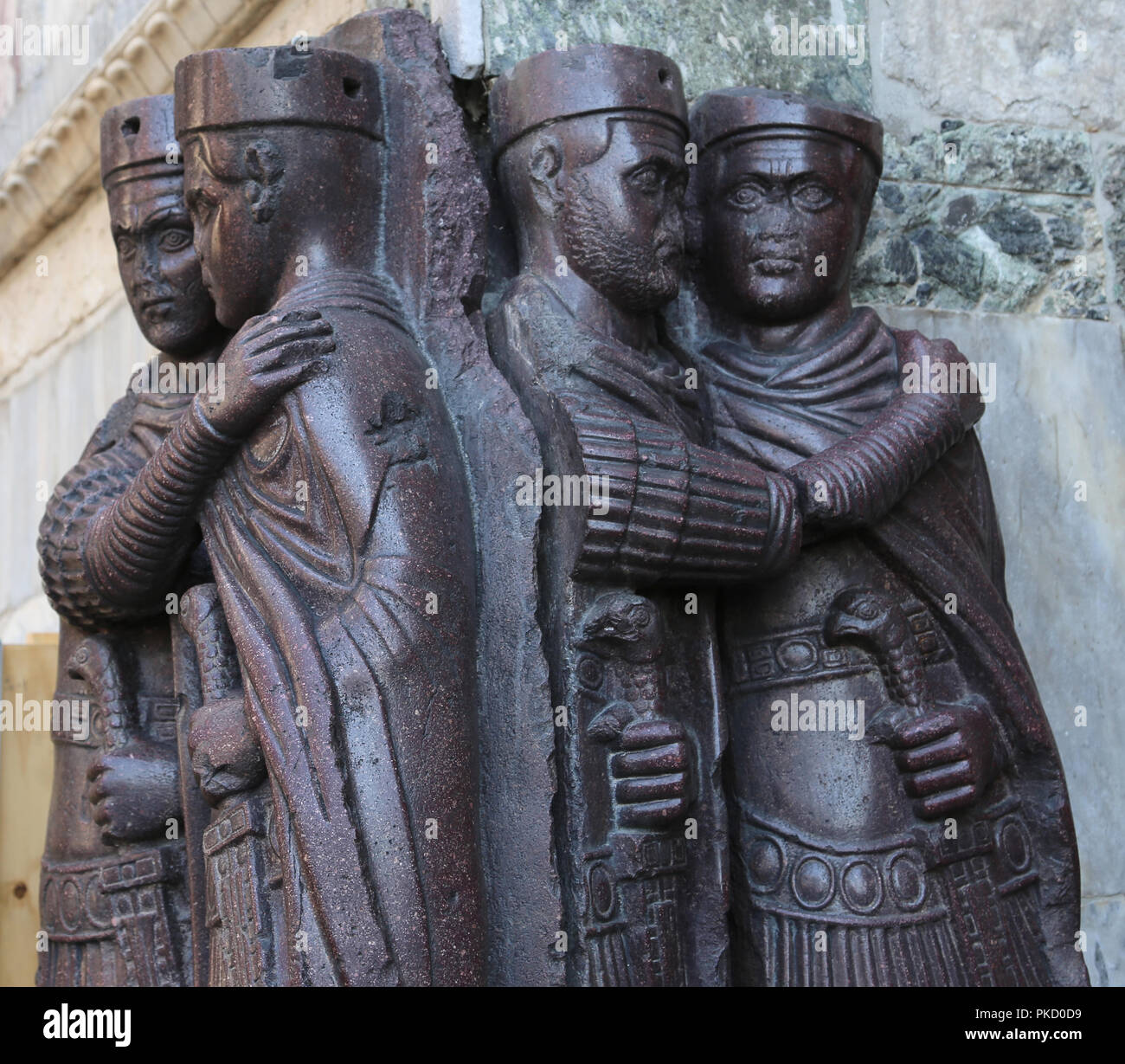 Vier Tetrachs. Augustis und Caesars. Western/Eastern Empire. Porphyr. Aus Konstantinopel. Venedig, Italien. 4. Jahrhundert. Stockfoto