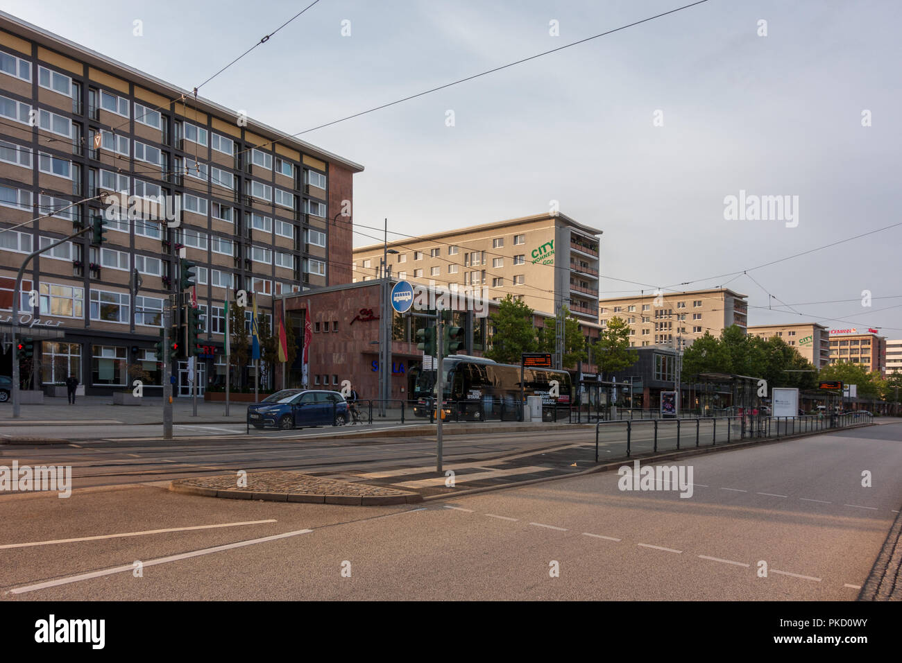 Kommunistischen Blocks auf der Straße der Nationen, Chemnitz, Deutschland Stockfoto