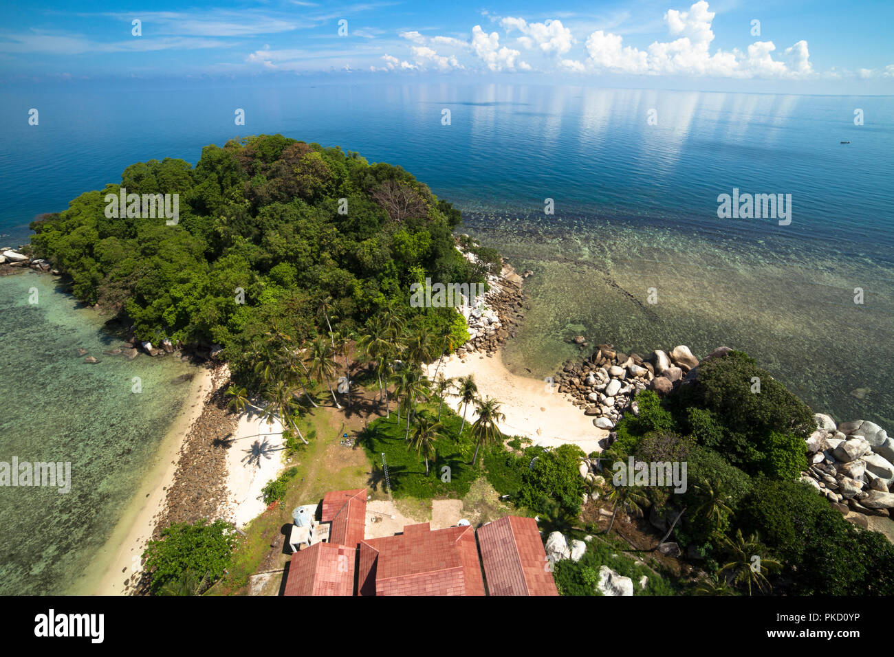 Die Aussicht vom Leuchtturm, Belitung Insel Indonesien Stockfoto