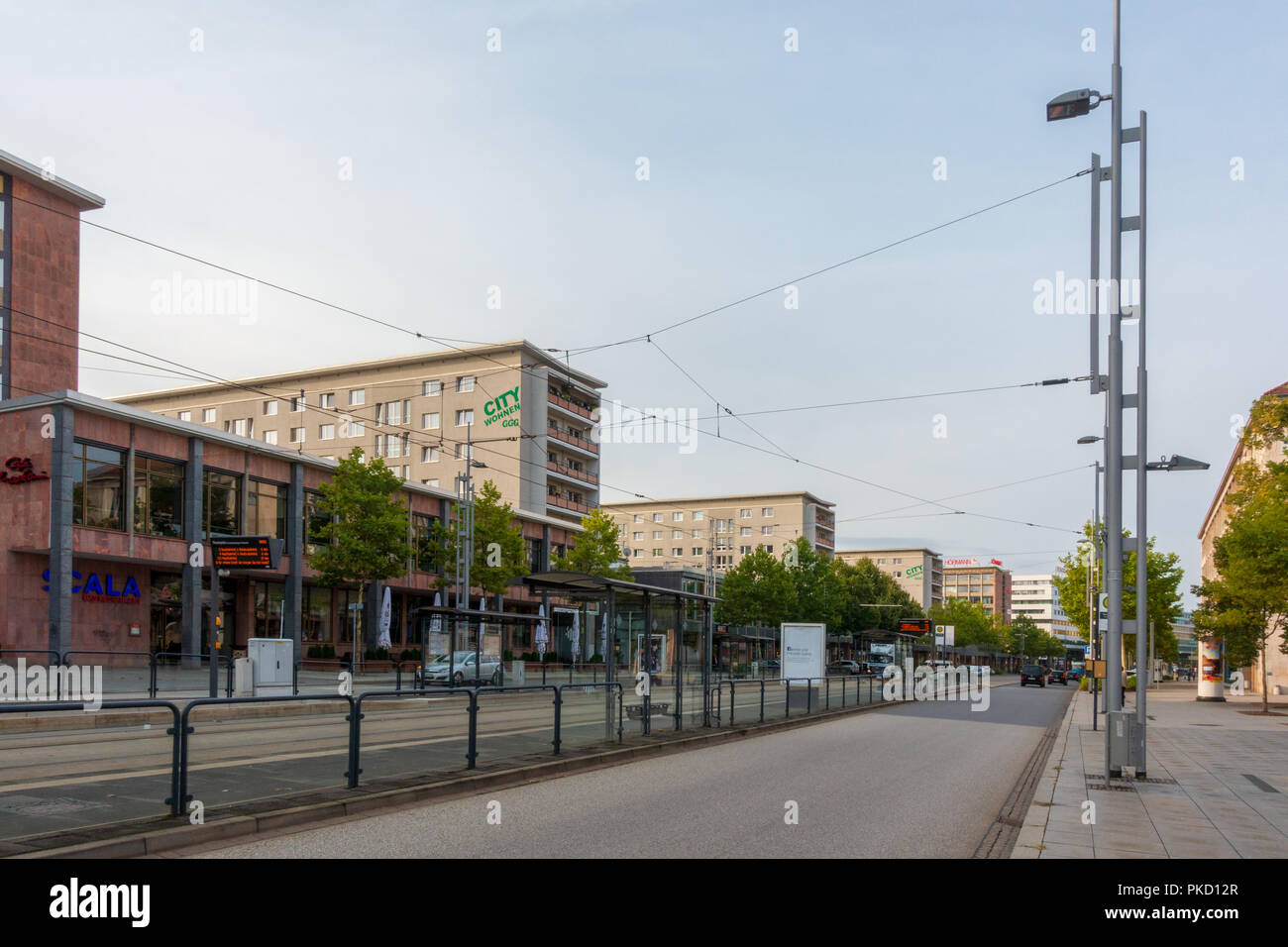 Kommunistischen Blocks auf der Straße der Nationen, Chemnitz, Deutschland Stockfoto