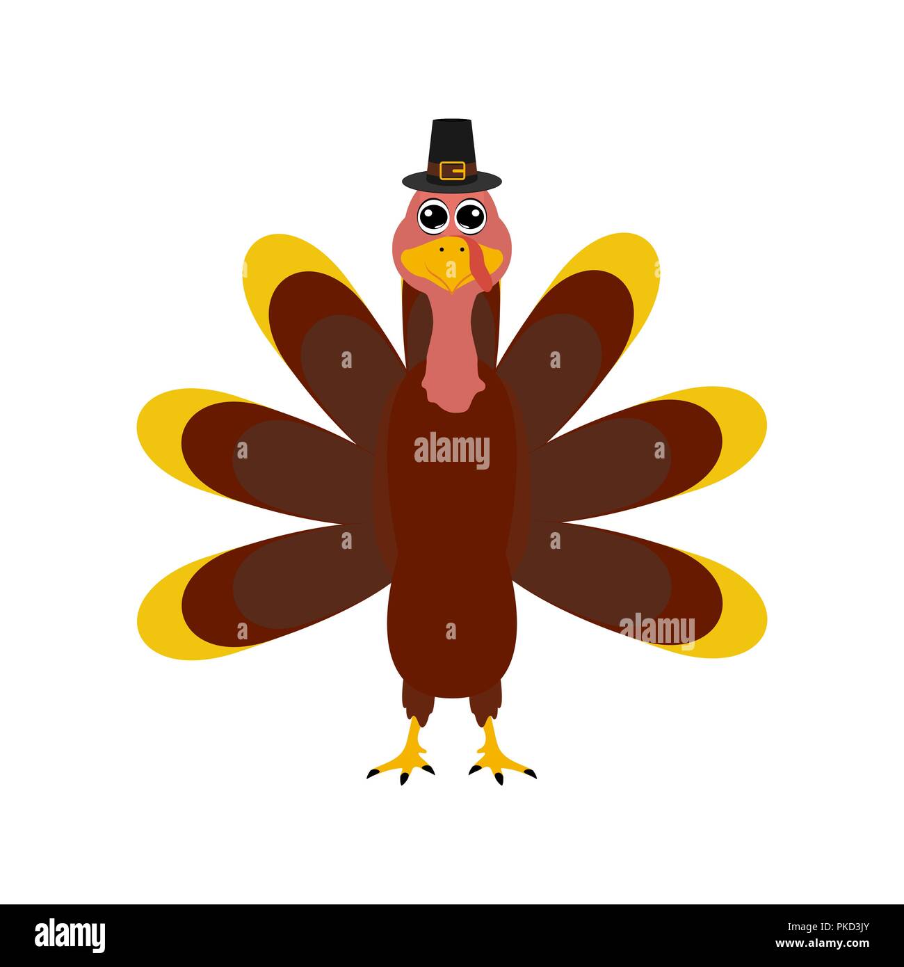 Türkei Pilgrimin am Thanksgiving Day Stock Vektor