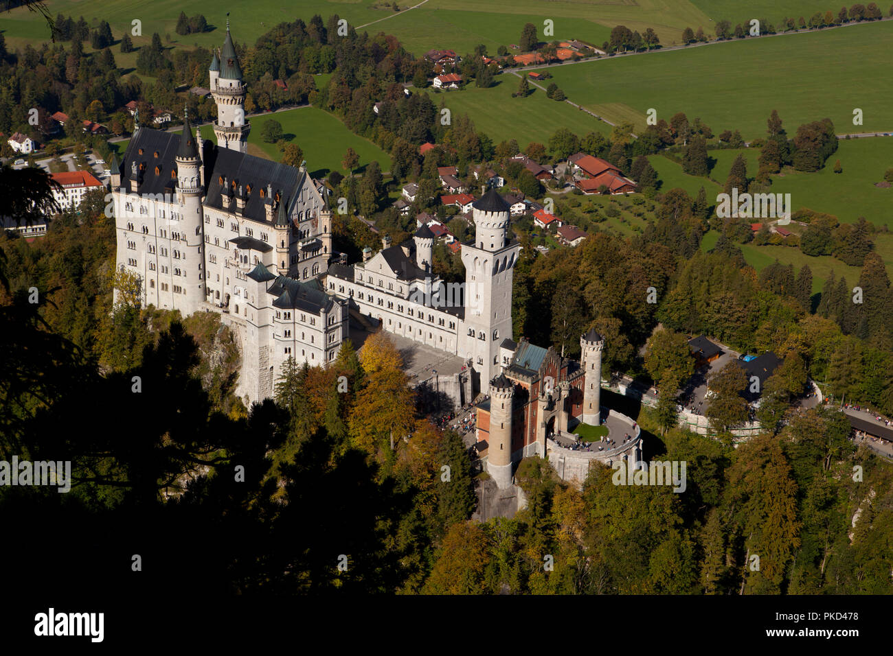 Schloß Neuschwanstein bei Füssen. Stockfoto