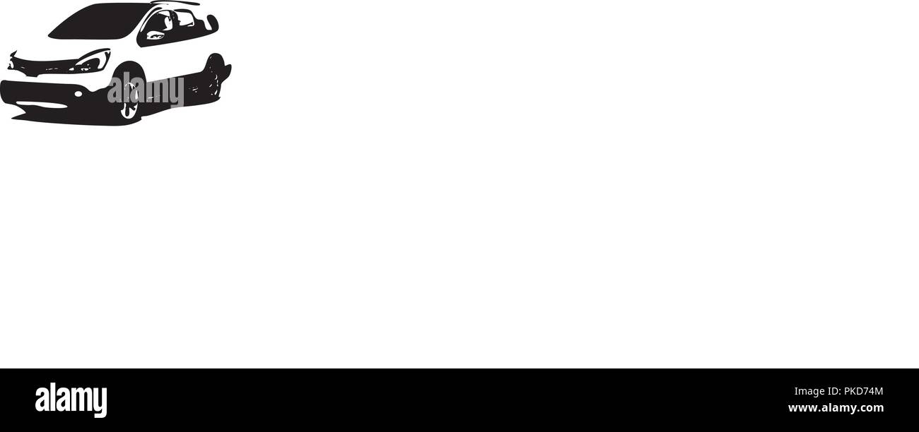 Vektor Auto silhouette Logo, Silhouette der SUV-Auto style Vector, Auto logo Konzept, Auto shop Logo Vektor-, Transport- und Auto-Logo Stock Vektor