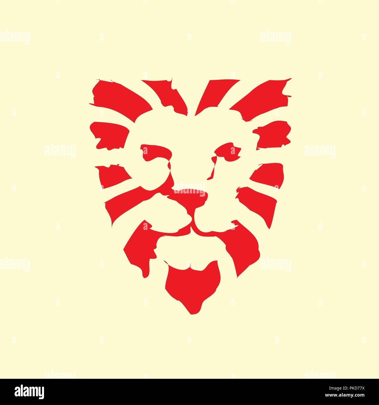 Lion's Head Logo Vektor, König der Löwen Kopf zeichen Konzept, Lions Head Logo, Lion face graphic Illustration, Design Element Stock Vektor