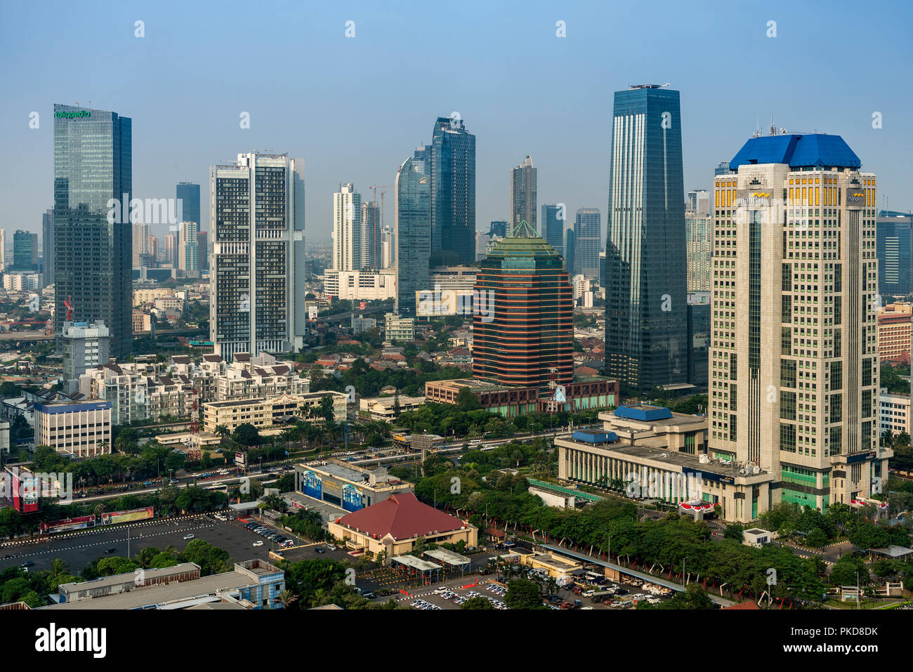 Die Skyline der Stadt, Jakarta, Java, Indonesien Stockfoto, Bild