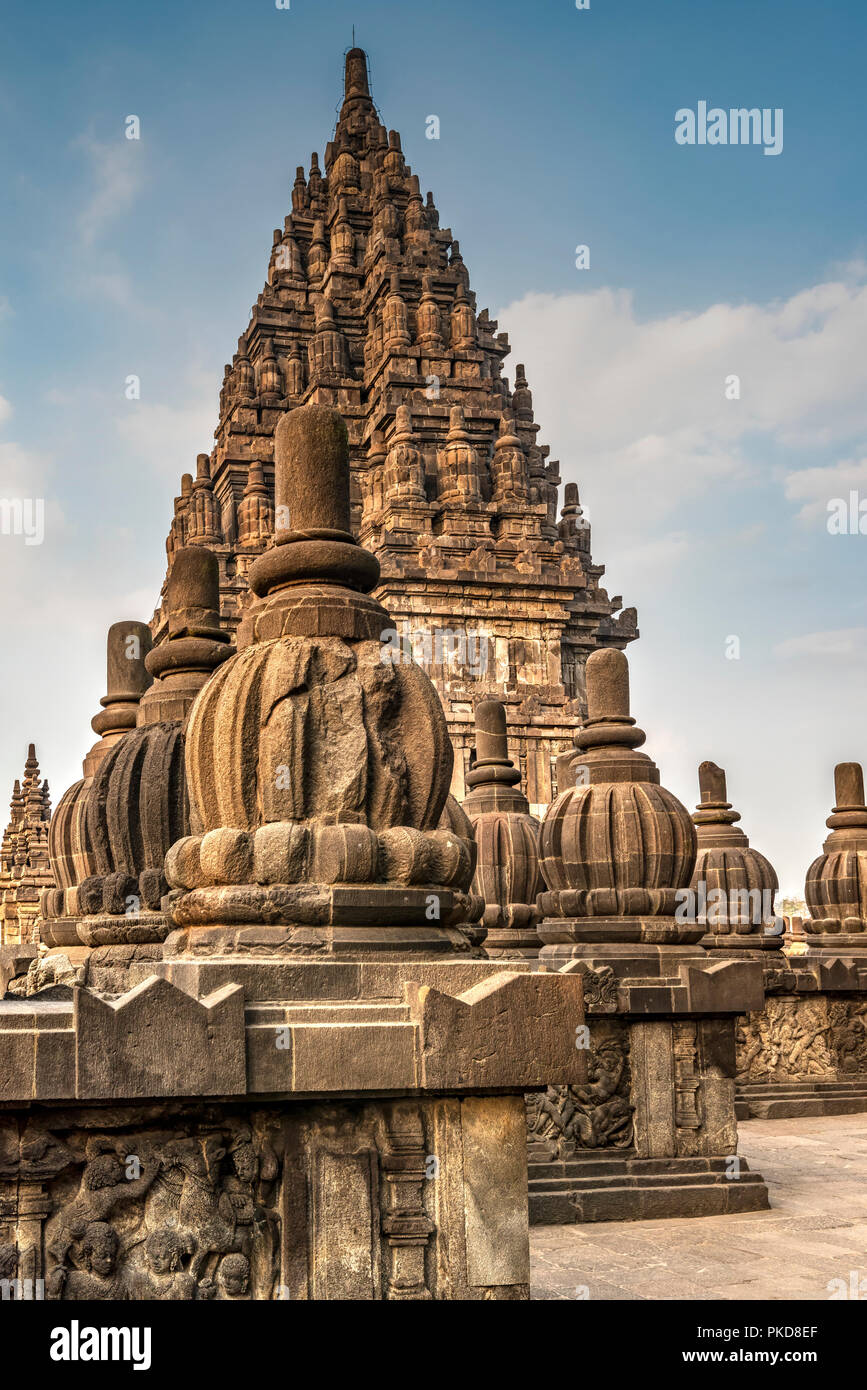 Candi Vishnu, Prambanan Tempel Komplex, Yogyakarta, Java, Indonesien Stockfoto