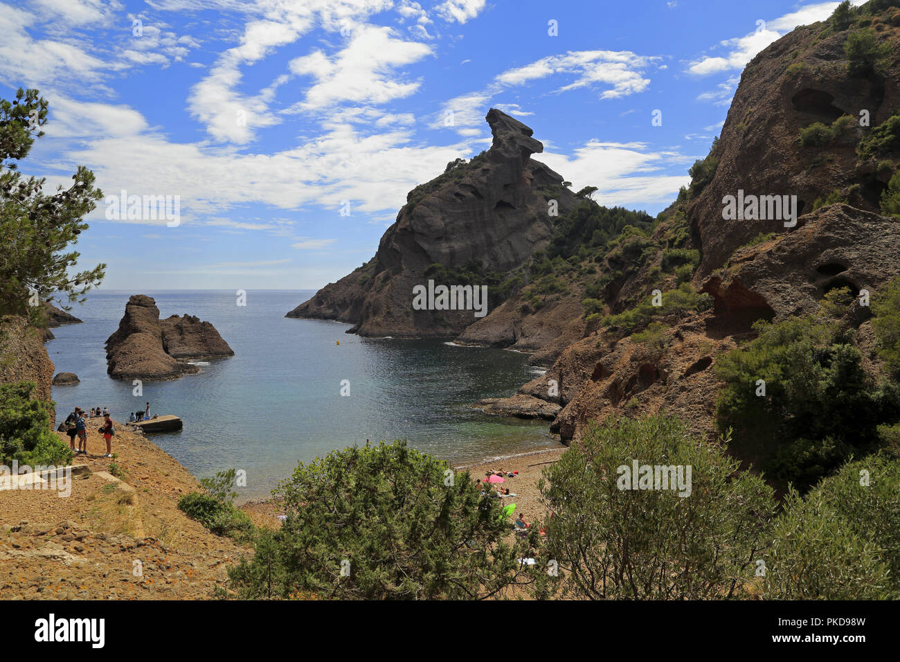 Die Calanques von Figuerolles in La Ciotat in der Nähe von Marseille, Provence, Frankreich Stockfoto